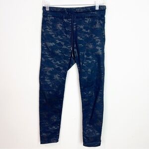 FLOG NAVY BLUE CAMOUFLAGE ELASTIC WAIST BEVY FLOG SHELY DRAWSTRING JOGGER PANTS